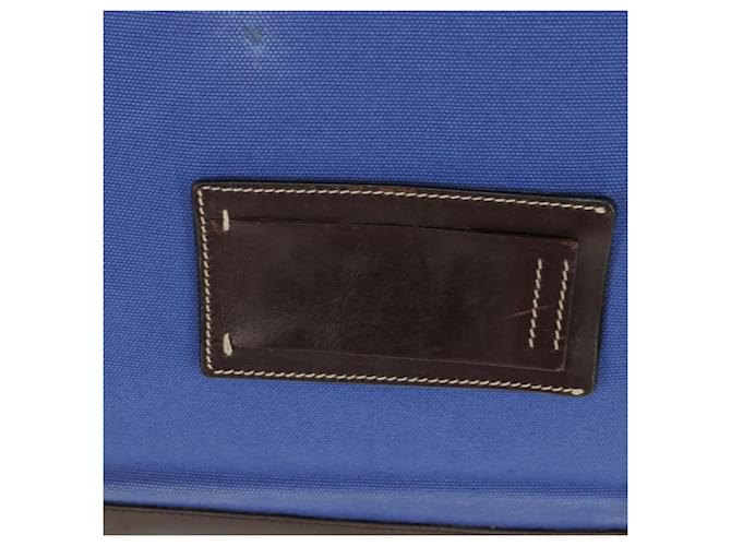 PRADA Backpack Canvas Blue Silver - vista 4