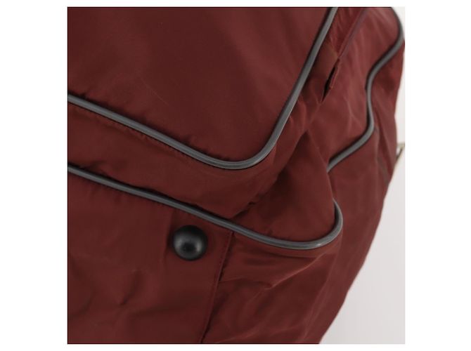 PRADA Sports Boston Bag Nylon Bordeaux Silver - vista 14