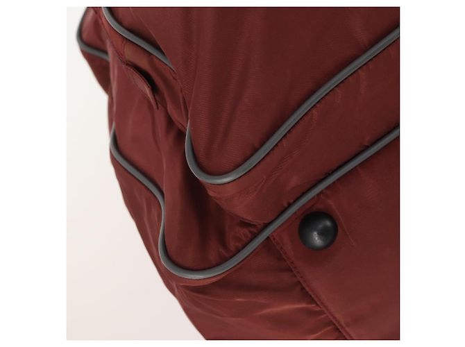 PRADA Sports Boston Bag Nylon Bordeaux Silver - vista 15