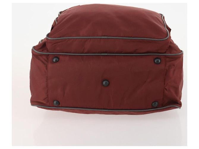 PRADA Sports Boston Bag Nylon Bordeaux Silver - vista 5