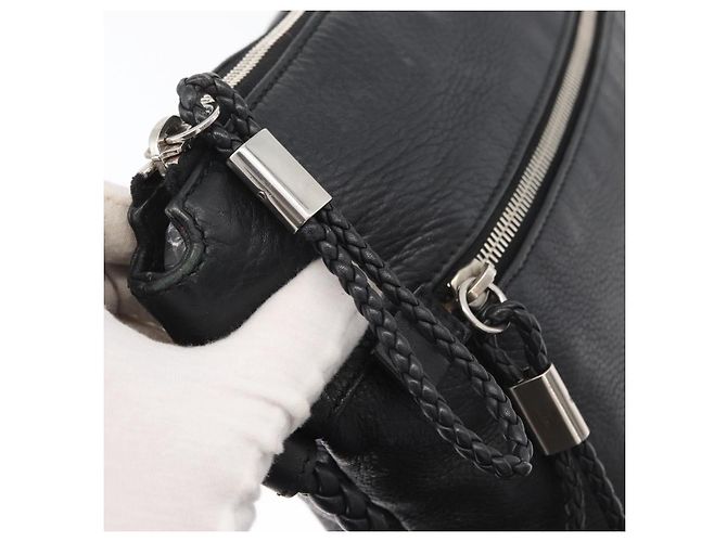 GUCCI Shoulder Bag Leather Black Silver 268244 - vista 10