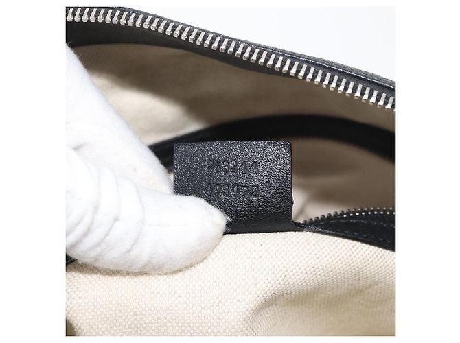 GUCCI Shoulder Bag Leather Black Silver 268244 - vista 12