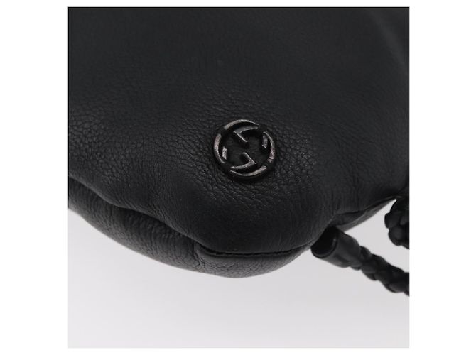 GUCCI Shoulder Bag Leather Black Silver 268244 - vista 15