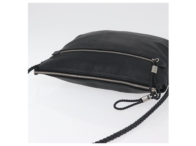 GUCCI Shoulder Bag Leather Black Silver 268244 - vista 6