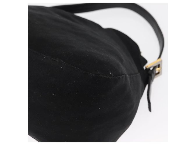 FENDI Jersey Mamma Baguette Shoulder Bag Nylon Black Silver - vista 17