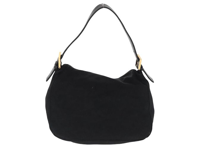 FENDI Jersey Mamma Baguette Shoulder Bag Nylon Black Silver - vista 2