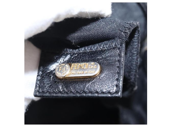 FENDI Jersey Mamma Baguette Shoulder Bag Nylon Black Silver - vista 20