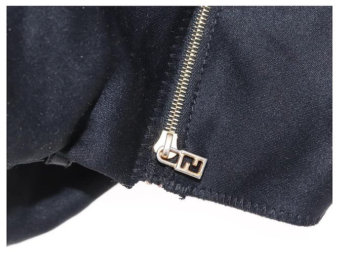 FENDI Jersey Mamma Baguette Shoulder Bag Nylon Black Silver - vista 23