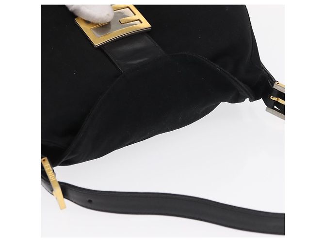 FENDI Jersey Mamma Baguette Shoulder Bag Nylon Black Silver - vista 6