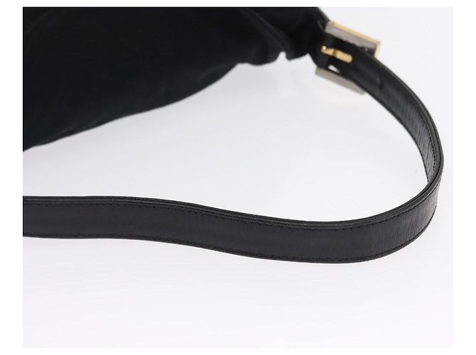 FENDI Jersey Mamma Baguette Shoulder Bag Nylon Black Silver - vista 7