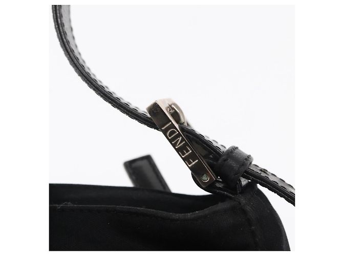 FENDI Hand Bag Nylon Black Silver - vista 17
