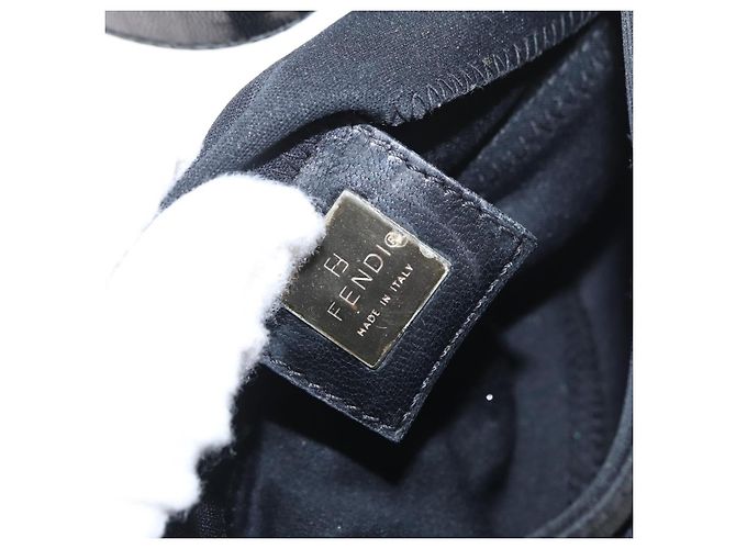 FENDI Hand Bag Nylon Black Silver - vista 19