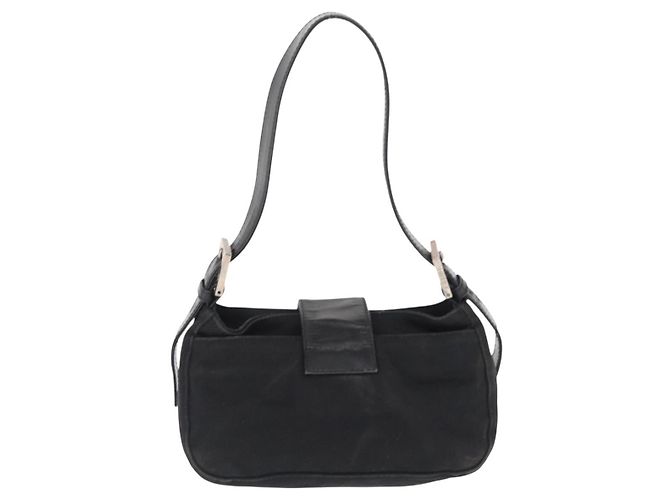 FENDI Hand Bag Nylon Black Silver - vista 2