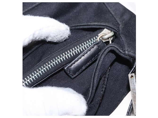 FENDI Hand Bag Nylon Black Silver - vista 22