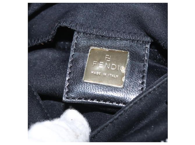 FENDI Hand Bag Nylon Black Silver - vista 24