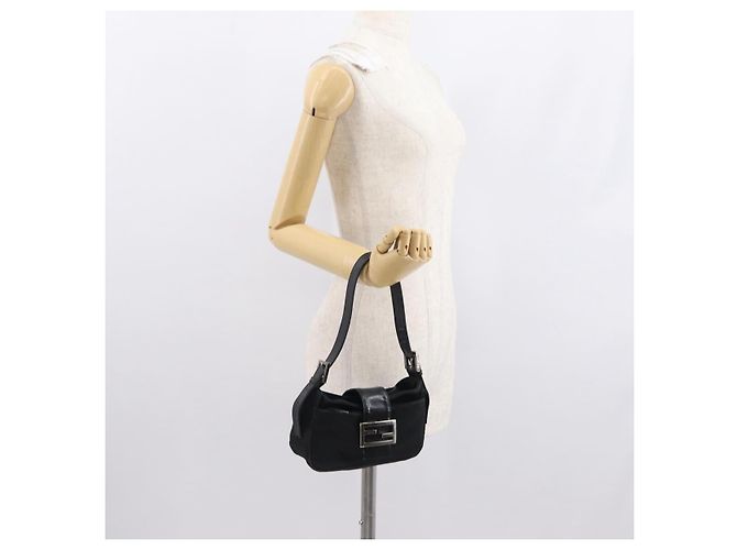 FENDI Hand Bag Nylon Black Silver - vista 25