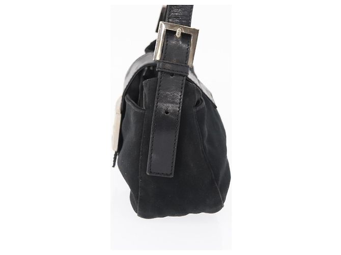 FENDI Hand Bag Nylon Black Silver - vista 3