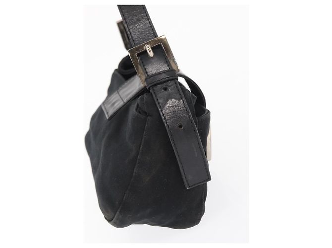 FENDI Hand Bag Nylon Black Silver - vista 4