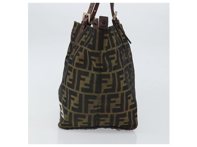 FENDI Zucca Canvas Tote Bag Black Brown - vista 3