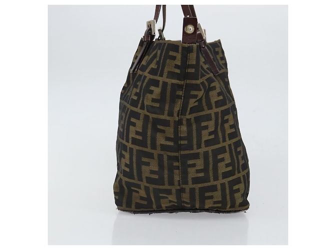 FENDI Zucca Canvas Tote Bag Black Brown - vista 4
