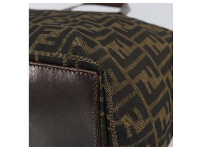 FENDI Zucca Canvas Hand Bag Black Brown - vista 16