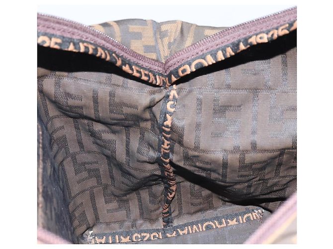 FENDI Zucca Canvas Hand Bag Black Brown - vista 21