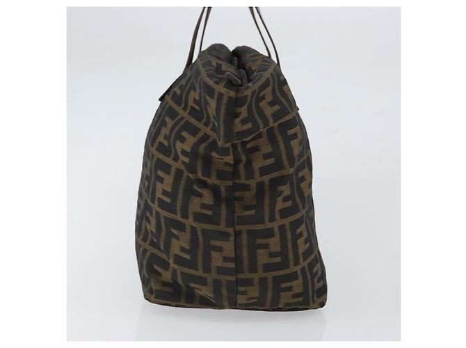 FENDI Zucca Canvas Hand Bag Black Brown - vista 3