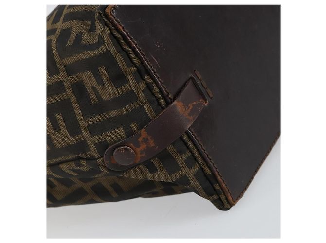 FENDI Zucca Canvas Hand Bag Black Brown - vista 9