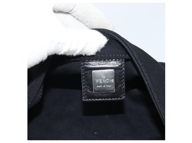 FENDI Shoulder Bag Cotton Black Silver - vista 18