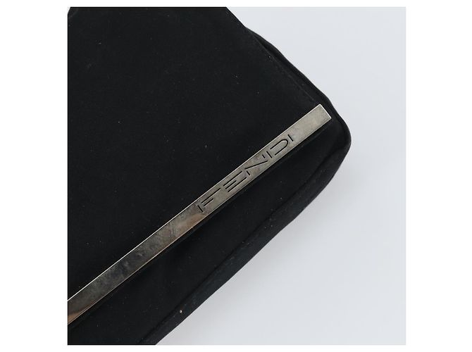 FENDI Shoulder Bag Cotton Black Silver - vista 9