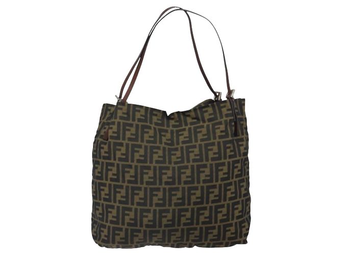 FENDI Zucca Canvas Tote Bag Black Brown - vista 2