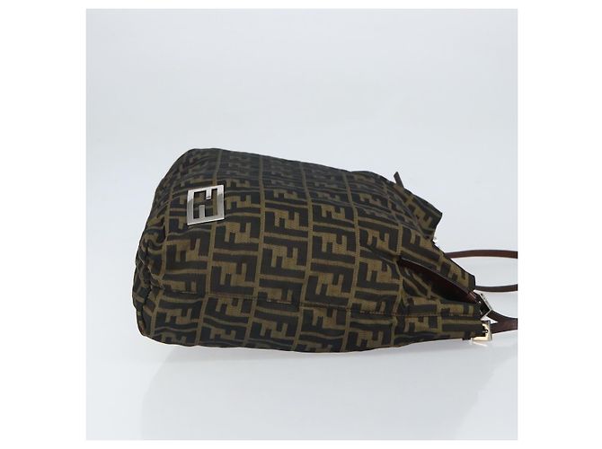 FENDI Zucca Canvas Tote Bag Black Brown - vista 3