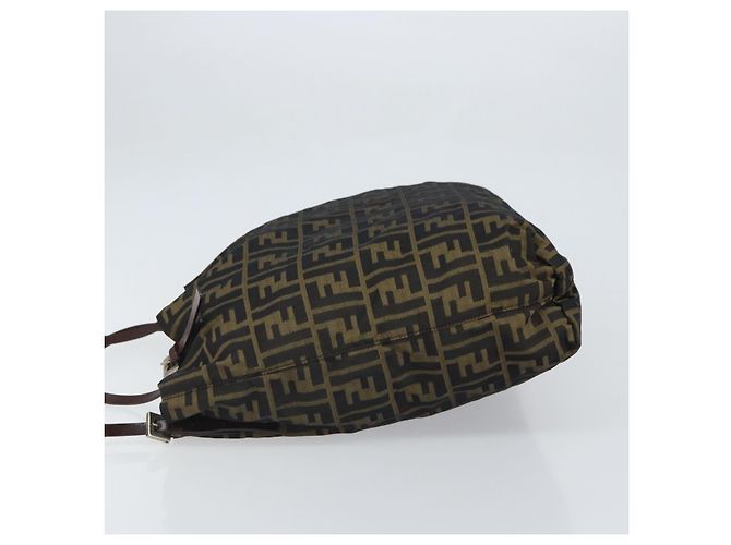 FENDI Zucca Canvas Tote Bag Black Brown - vista 4