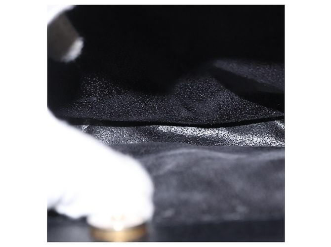 GUCCI Bamboo Hand Bag Leather Black Gold 02 1059 260 - vista 20