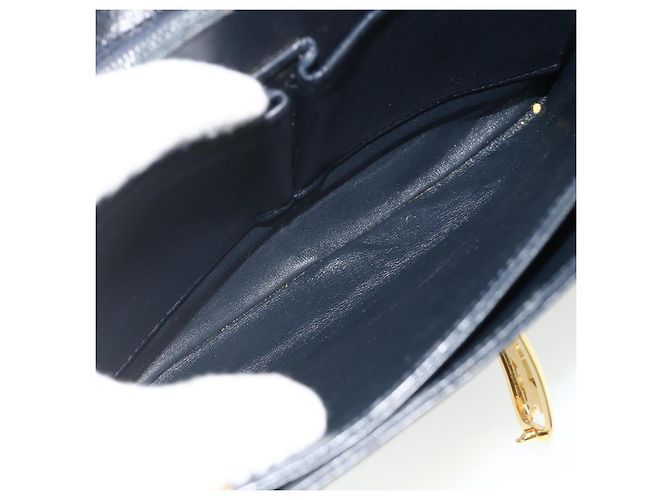 Céline CELINE Hand Bag Leather Navy Gold - vista 22