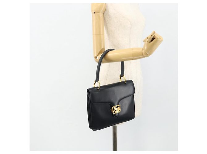 Céline CELINE Hand Bag Leather Navy Gold - vista 24