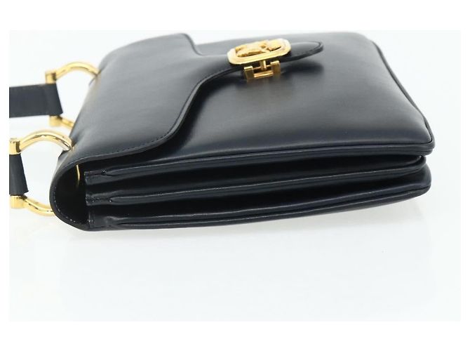 Céline CELINE Hand Bag Leather Navy Gold - vista 3