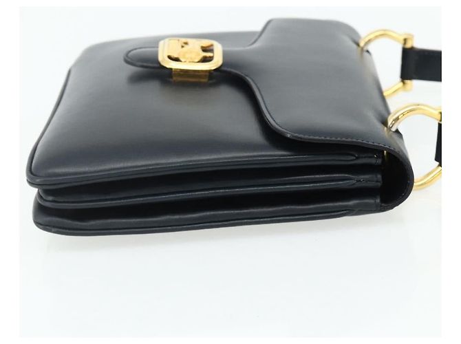 Céline CELINE Hand Bag Leather Navy Gold - vista 4