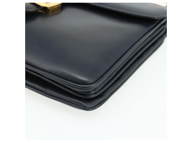Céline CELINE Hand Bag Leather Navy Gold - vista 9