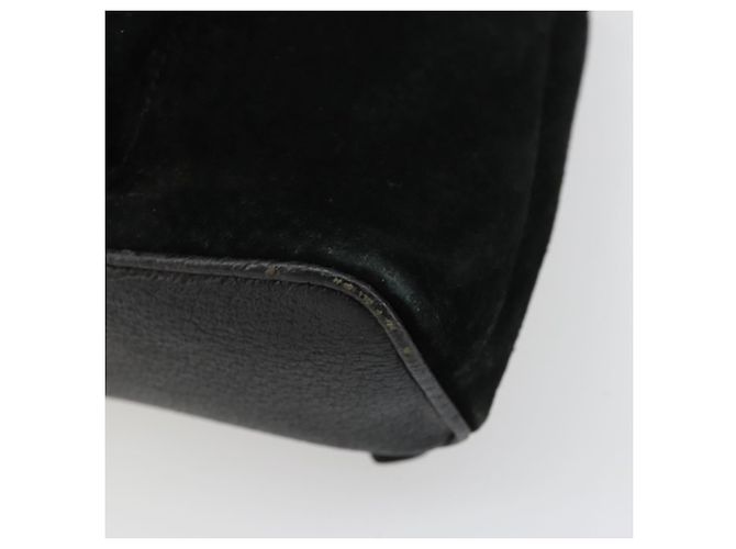 GUCCI Bamboo Backpack Suede Black Gold 003 1705 0030 - vista 16