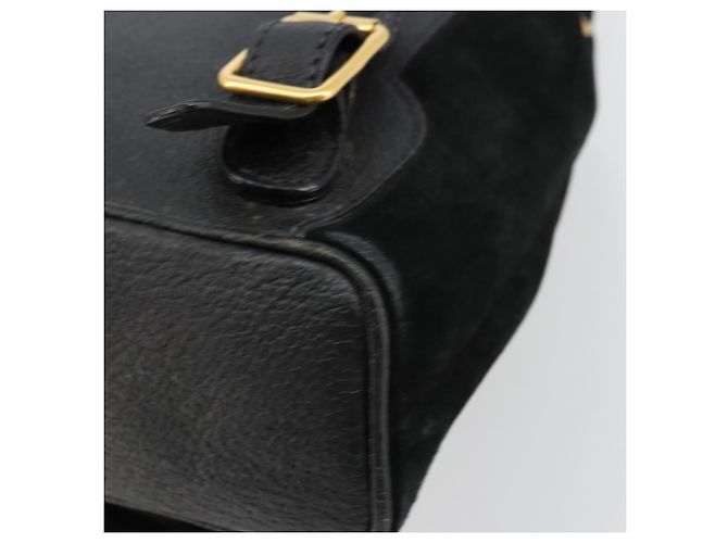 GUCCI Bamboo Backpack Suede Black Gold 003 1705 0030 - vista 18