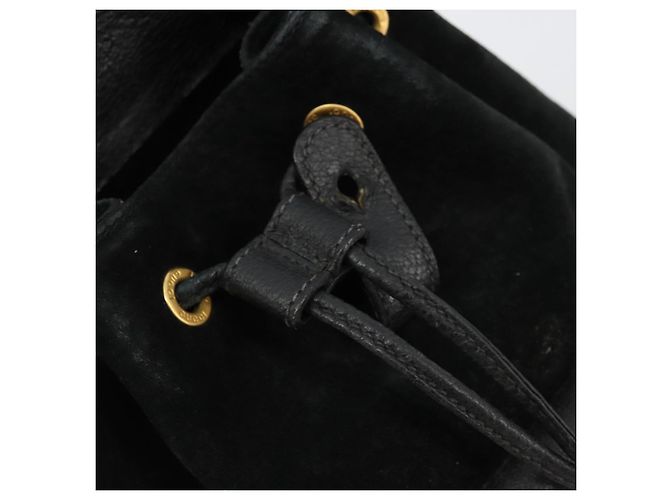 GUCCI Bamboo Backpack Suede Black Gold 003 1705 0030 - vista 21