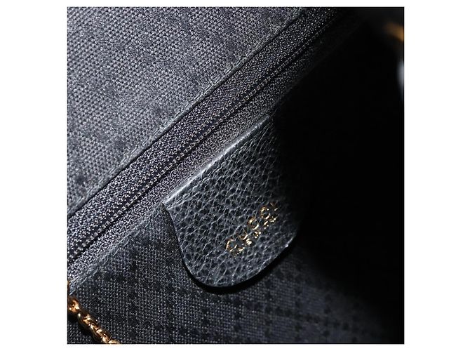 GUCCI Bamboo Backpack Suede Black Gold 003 1705 0030 - vista 22