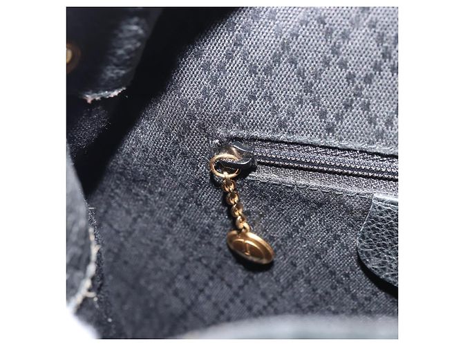 GUCCI Bamboo Backpack Suede Black Gold 003 1705 0030 - vista 25