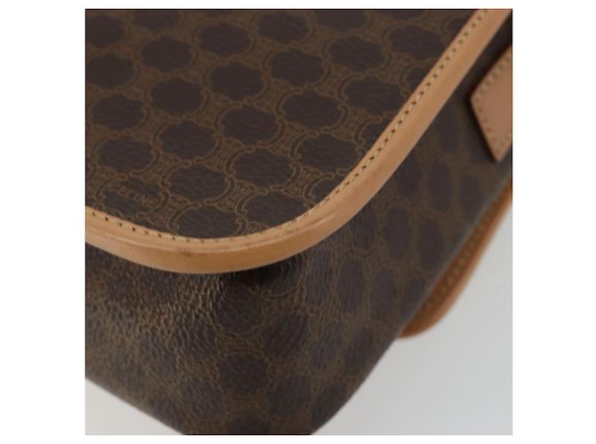 Céline CELINE Macadam Canvas Circle Shoulder Bag PVC Leather Brown Gold - vista 16