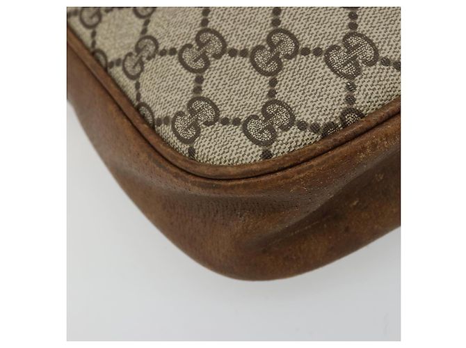 GUCCI GG Supreme Web Sherry Line Shoulder Bag PVC Beige Gold Red - vista 15