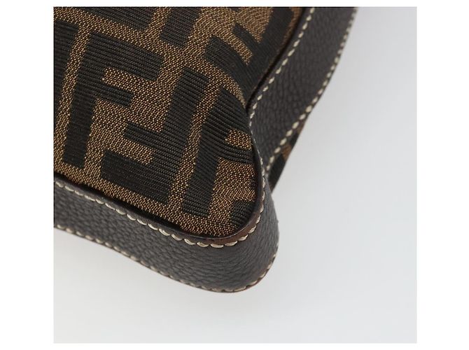 FENDI Zucca Canvas Shoulder Bag Black Brown - vista 15