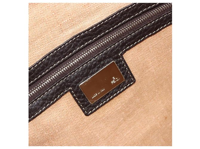 FENDI Zucca Canvas Shoulder Bag Black Brown - vista 19