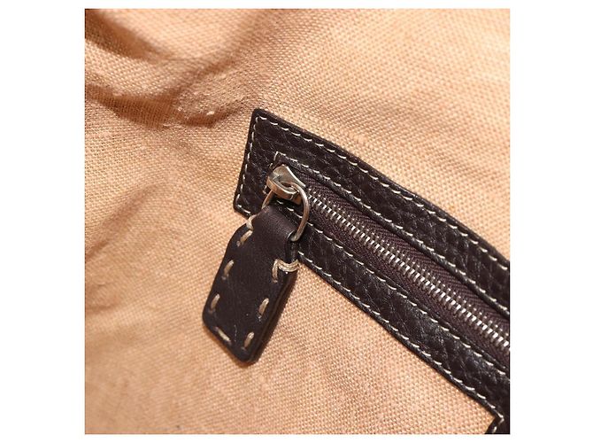 FENDI Zucca Canvas Shoulder Bag Black Brown - vista 22