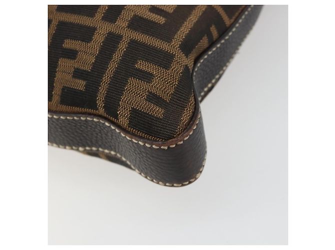 FENDI Zucca Canvas Shoulder Bag Black Brown - vista 9